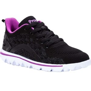 Propet Women's Black and Pink Sneakers
